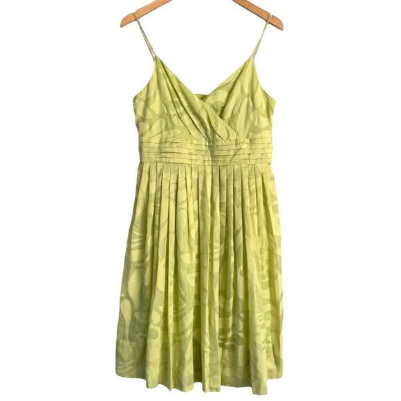 Calvin Klein Mini Sun Dress size 10 Green Fit Flared Spaghetti Straps Breezy - Picture 1 of 6